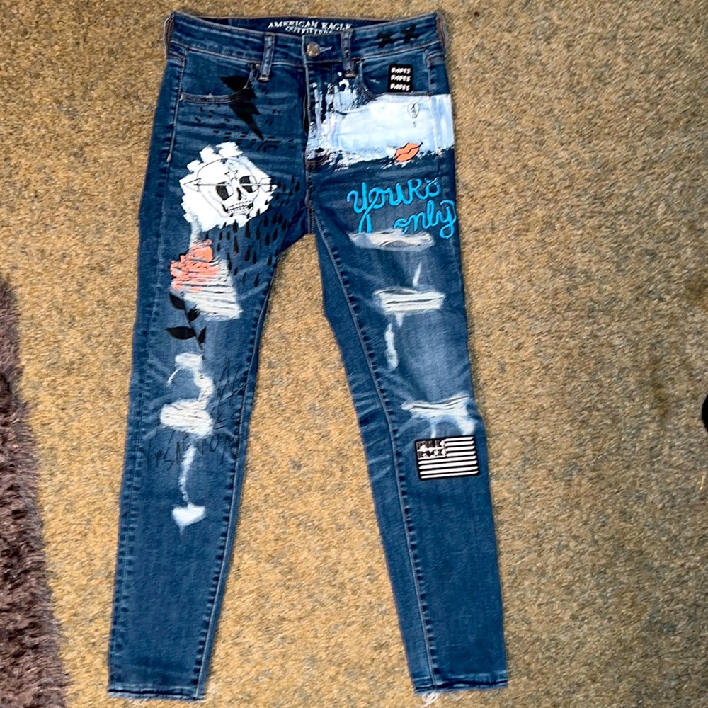 American Eagle Patch Jeans